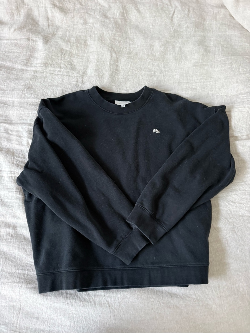 Reformation Black Crewneck Sweatshirt